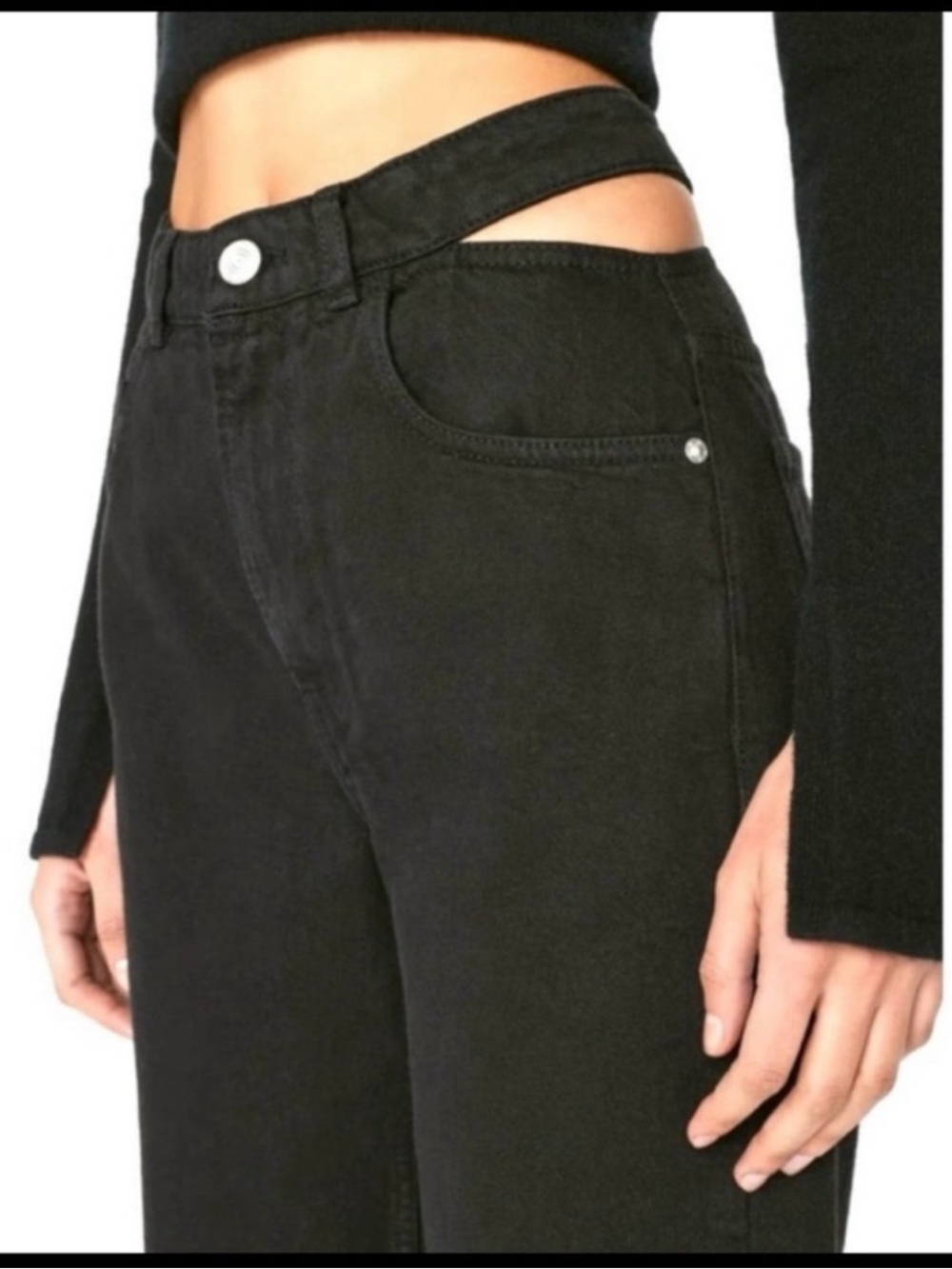 NWT Frame Denim Le High N’ Tight Straight Cut Out Jeans
